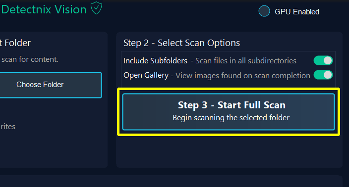 Review detected images in Detectnix Vision