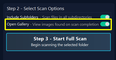 Review detected images in Detectnix Vision