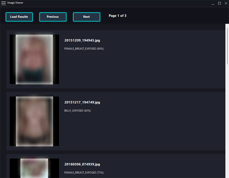 Detected content is available to review